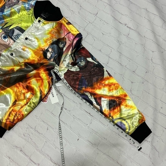 NARUTO SHIPPUDEN x REASON CLOTHING BRAND explosion satin Puffer Bomber Jacket LV - Picture 14 of 15